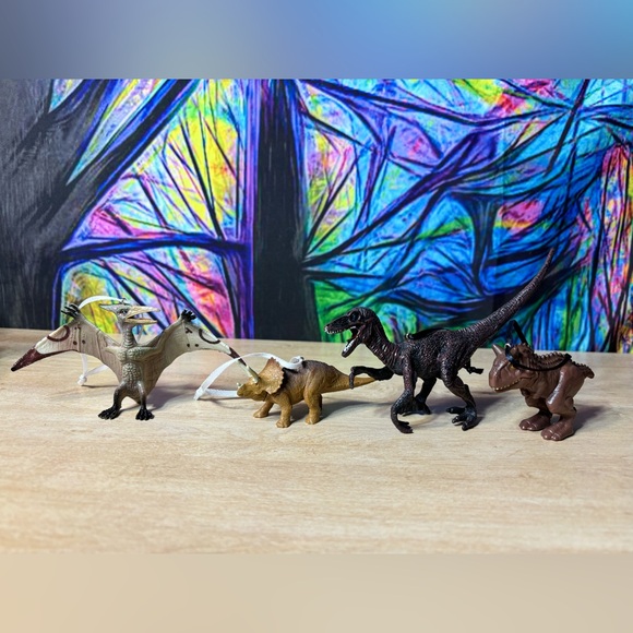 Dinosaur Custom Christmas Ornament Of 4, T-Rex, Triceratops - Picture 2 of 12